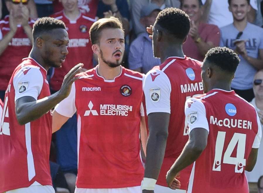 Ebbsfleet scored two late goals to beat Barrow Picture: Andy Payton