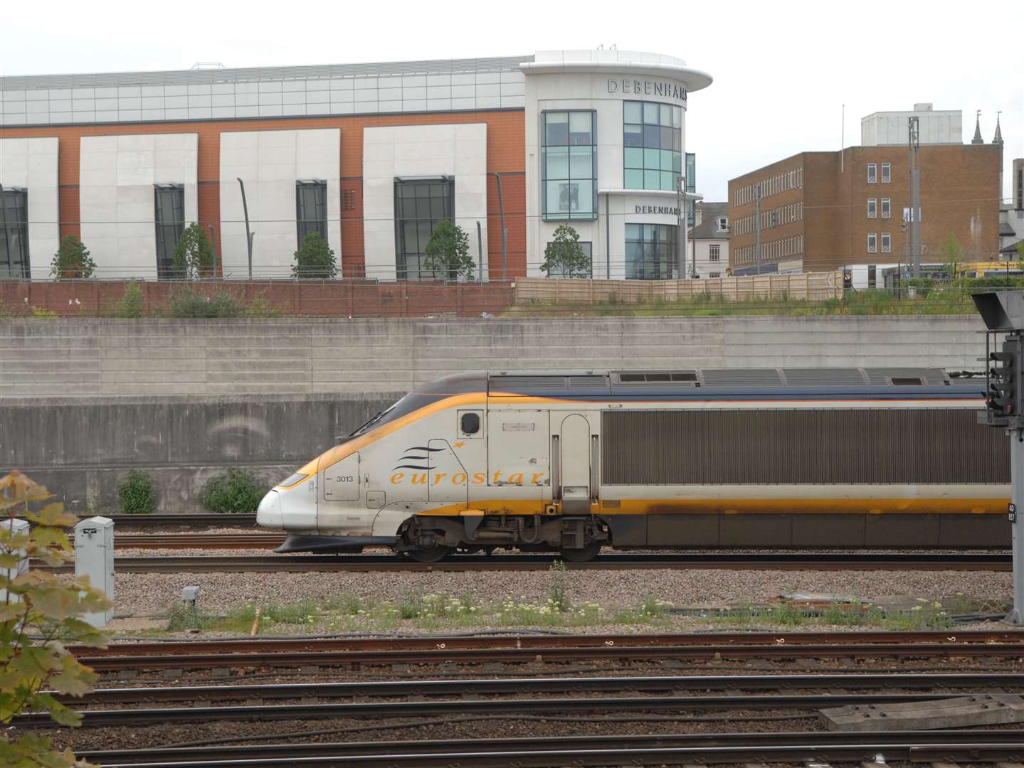 The Eurostar passing through Ashford