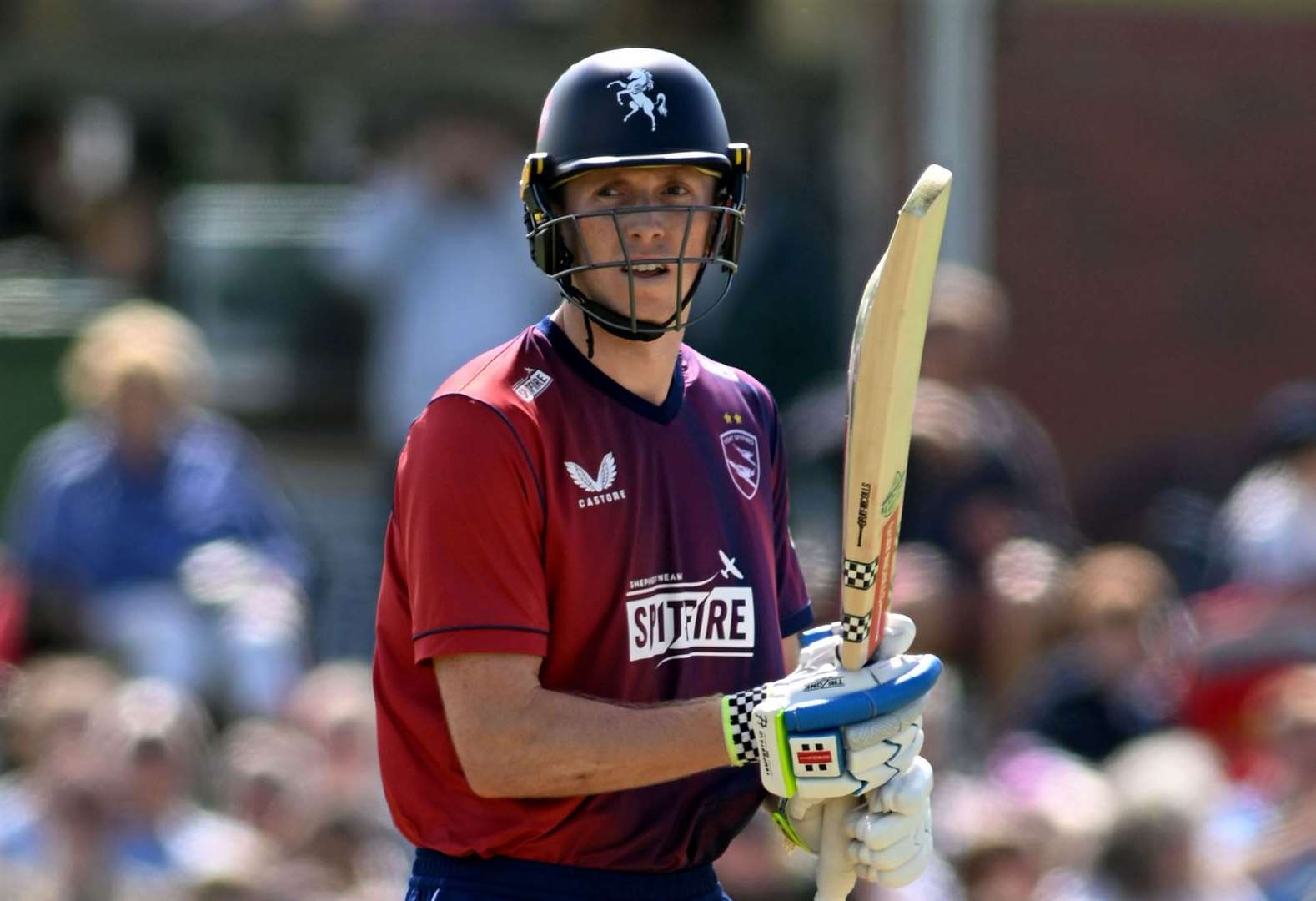 Zak Crawley - made 20 for Kent Spitfires against Essex on Friday night. Picture: Barry Goodwin