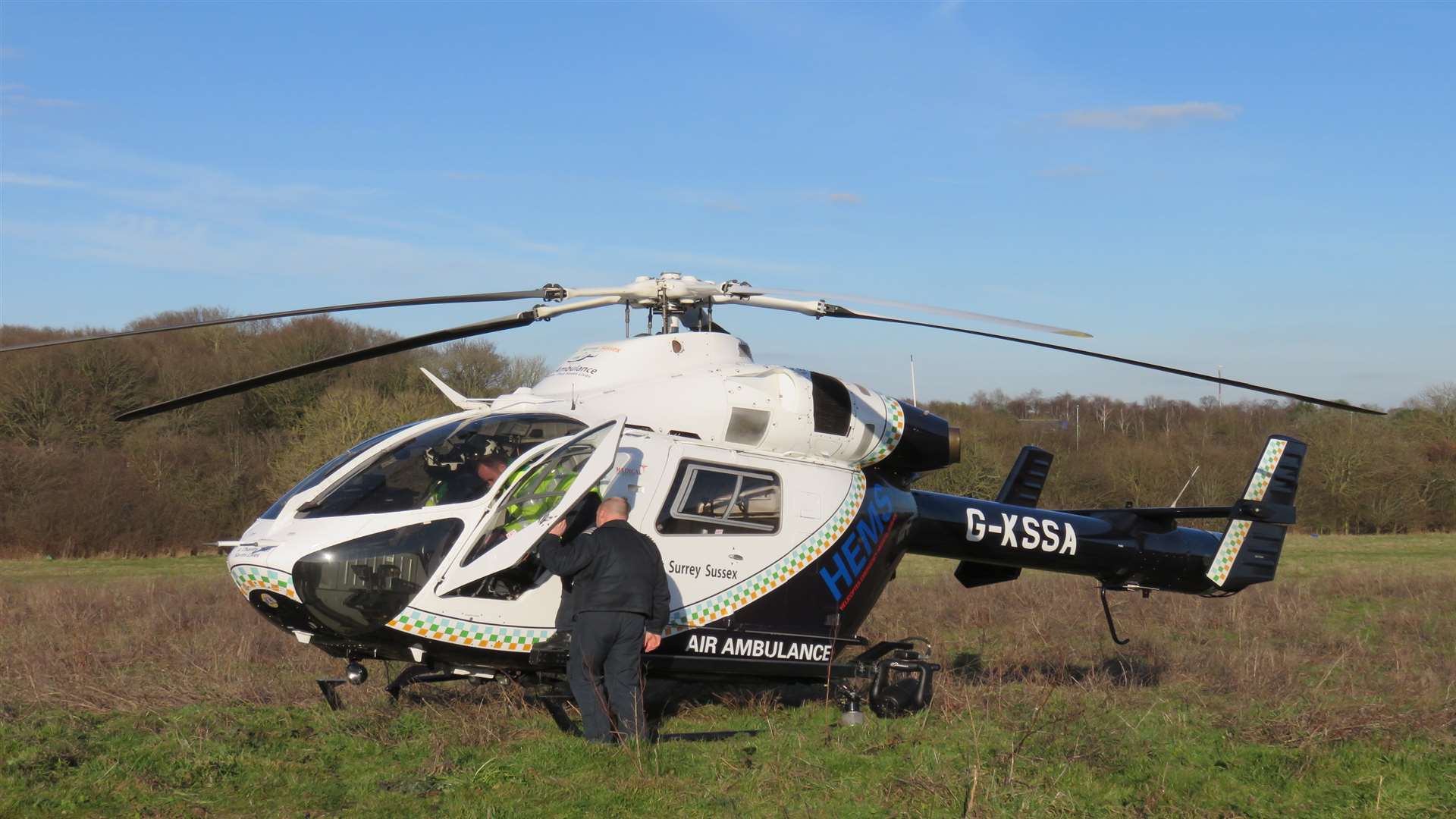 The air ambulance was called to the incident. Stock picture