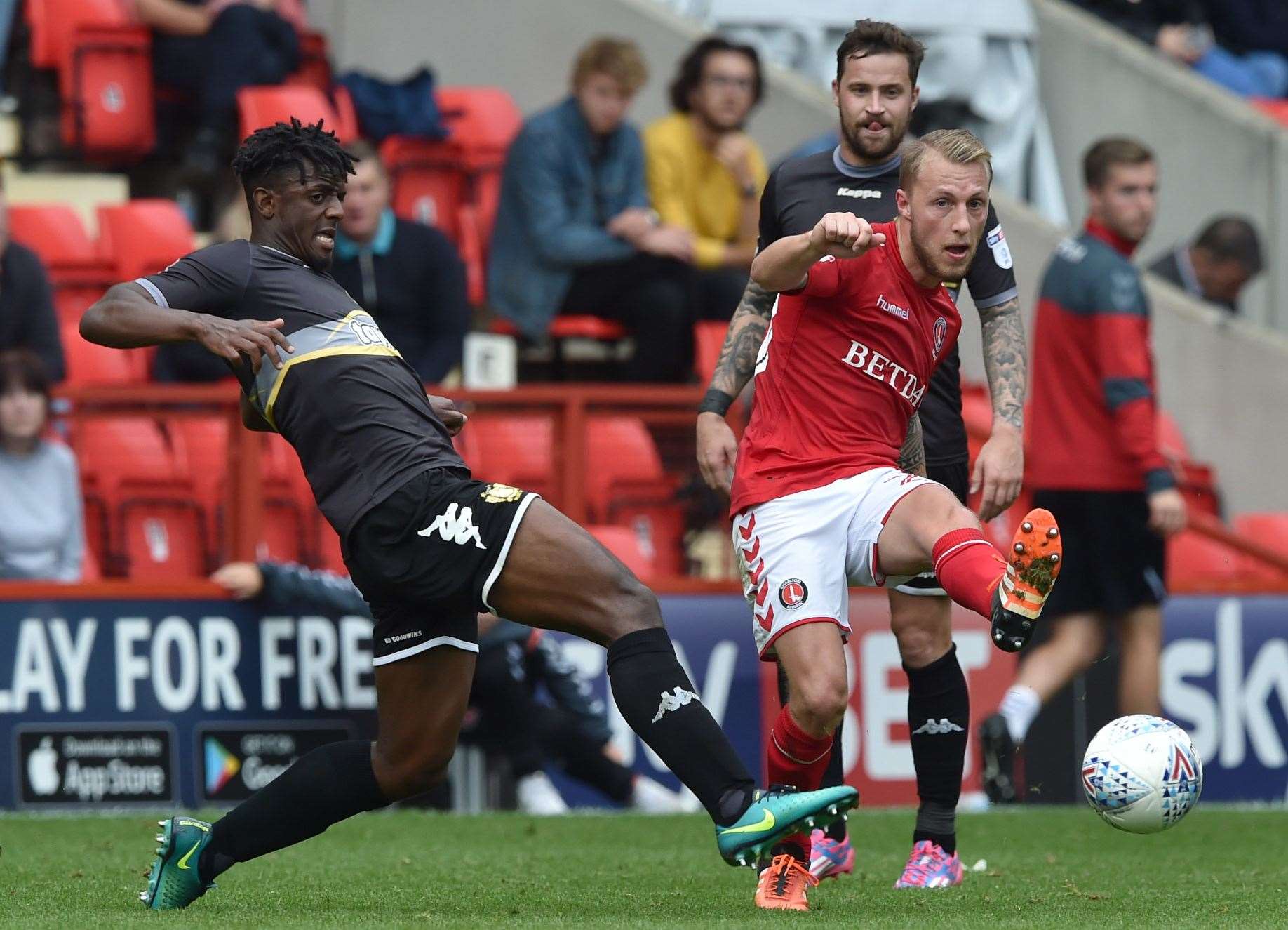 Chris Solly - in action for Charlton - is yet to make his Ebbsfleet debut. Picture: Keith Gillard (43798904)