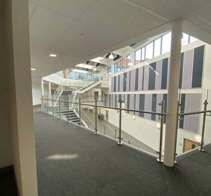 A bright hallway and stairwell filled with natural light. Picture: Keir and Fusion