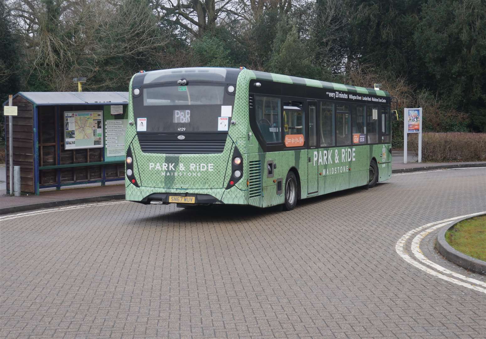 The Willington Street Park and Ride pictured a day before the service closed for good