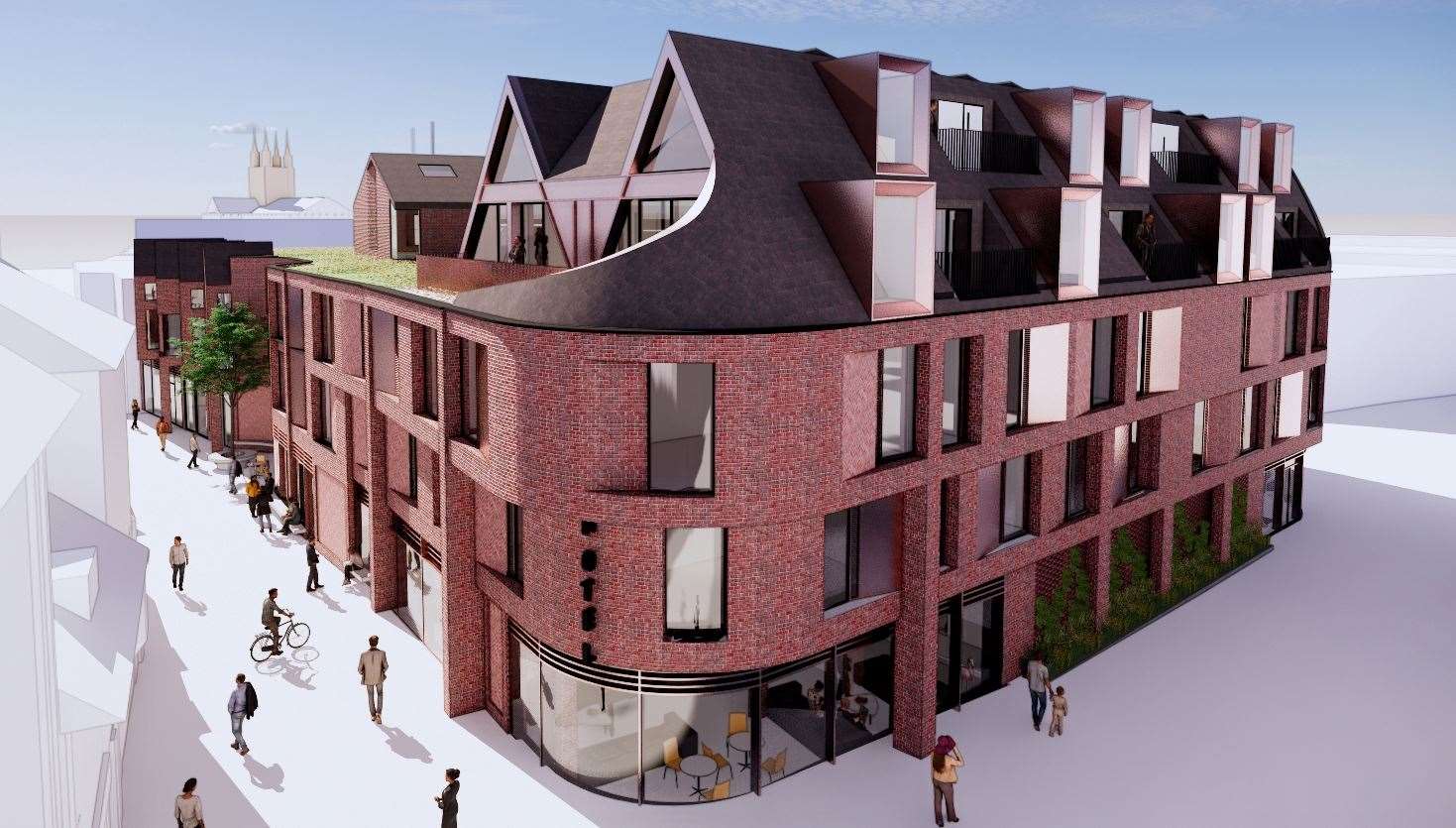 A view of the proposed hotel in New Rents. Picture: Hollaway