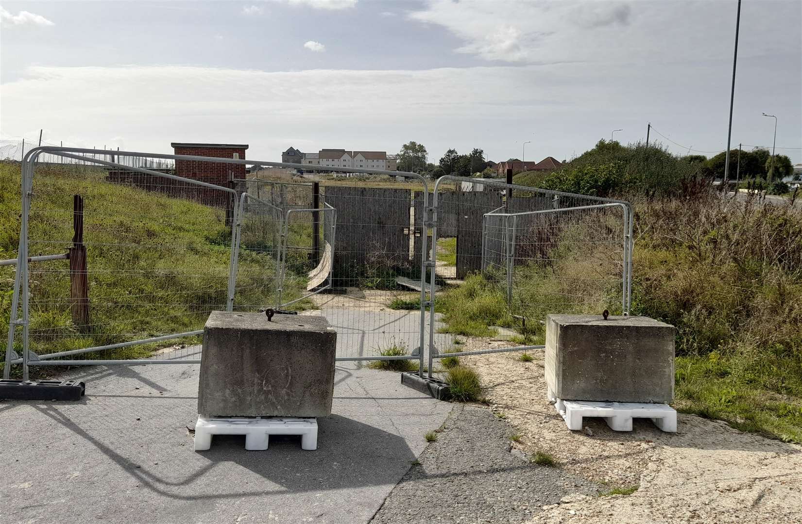 The site is partially cordoned off but vandals are regularly seen on the land