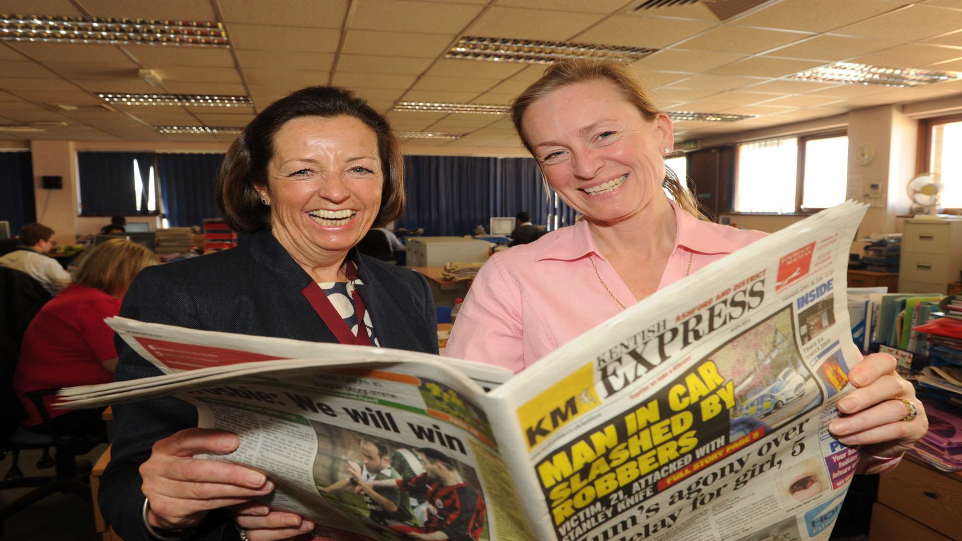 High Sheriff, Kathrin Smallwood, with Geraldine Allinson, KM Chairman. Picture: Steve Crispe