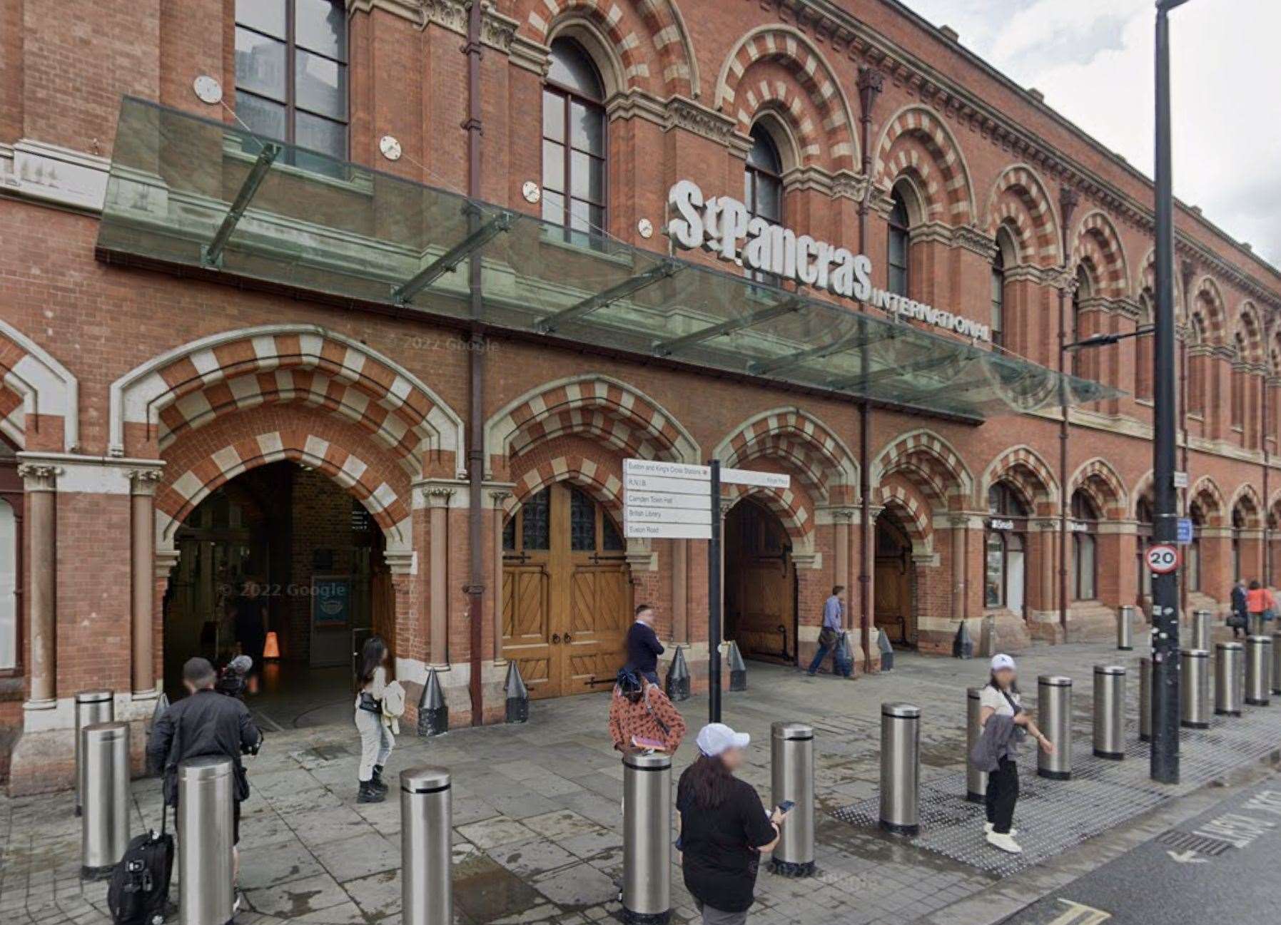 A man has been fined £10,000 after using fraudulent train tickets between Folkestone and St Pancras International railway stations. Picture: Google Maps