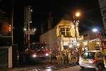 Firefighters tackle the blaze in Lowfield Street