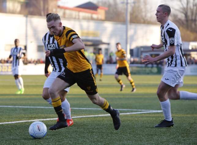 Bobby-Joe Taylor gets at the Torquay defence Picture: Andy Jones