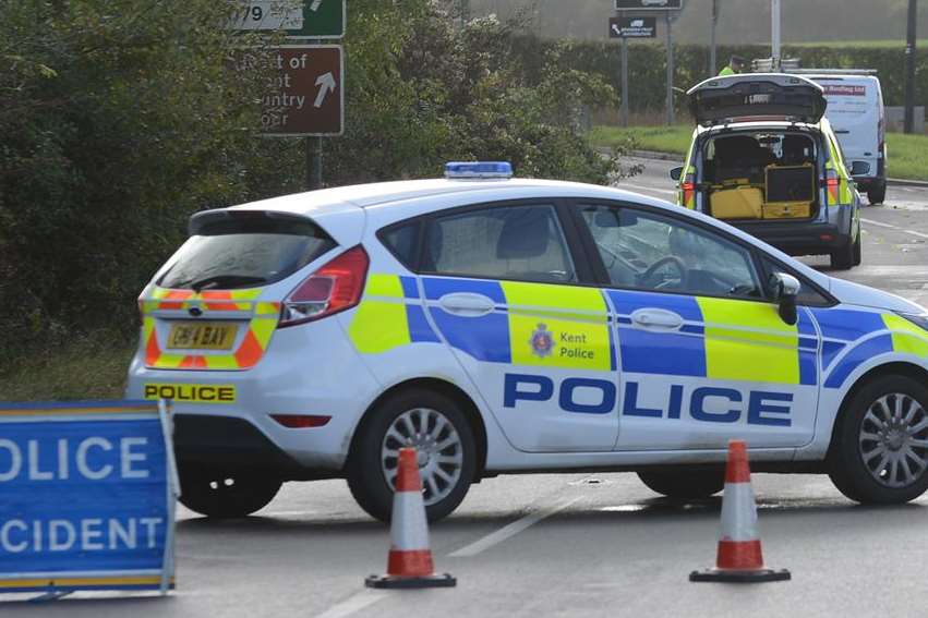 The scene of the accident on the A229