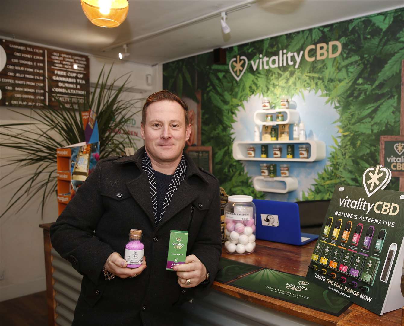 Hero: Terry Utting of CBD Health & Wellness in Sittingbourne. File photo by Matthew Walker