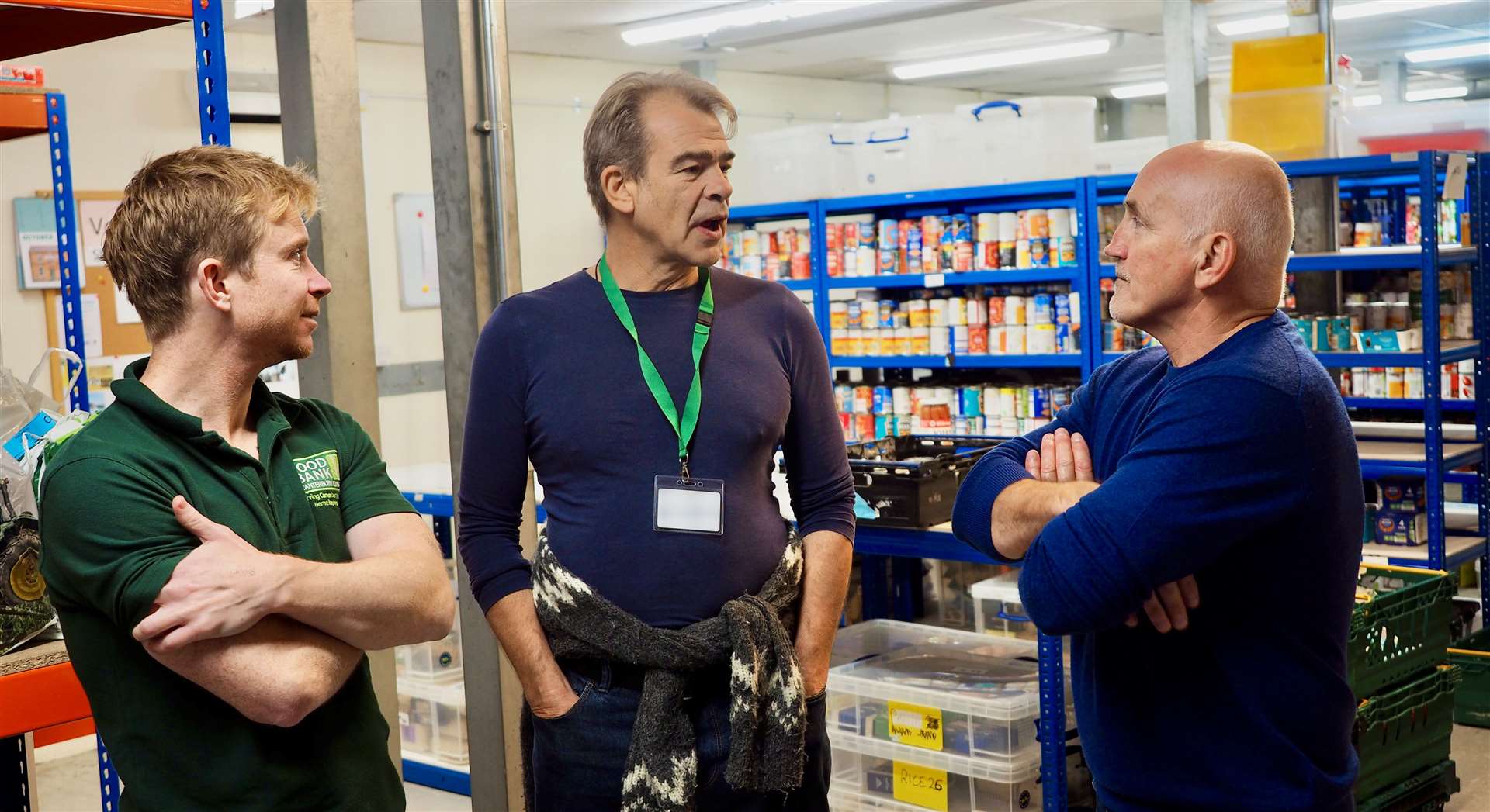 Barry McGuigan also visited Canterbury Food Bank recently