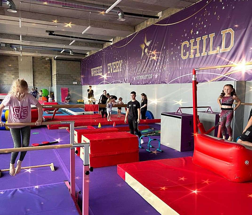 Gymnasts enjoy the new premises at Victory Pier, Gillingham