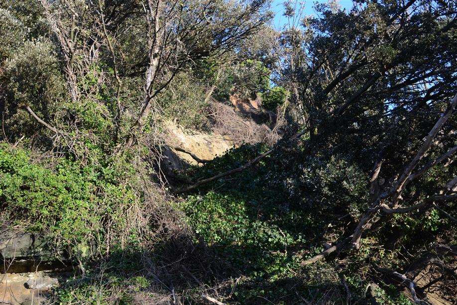 Landslip in Remembrance Road, Folkestone