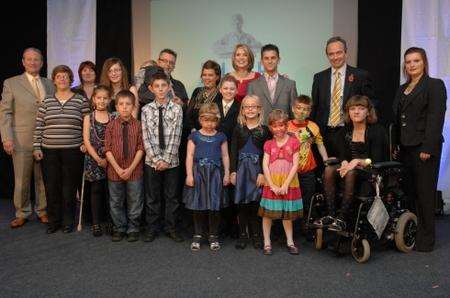 A group shot of the winners of the Ward &amp; Partners Children's Awards 2010