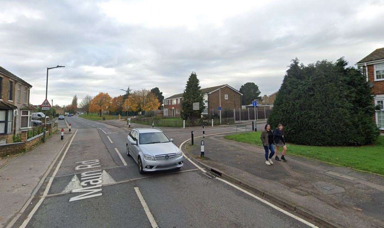 The route will be diverted at the junction of Herdsdown and Main Road, Hoo. Picture: Google Maps