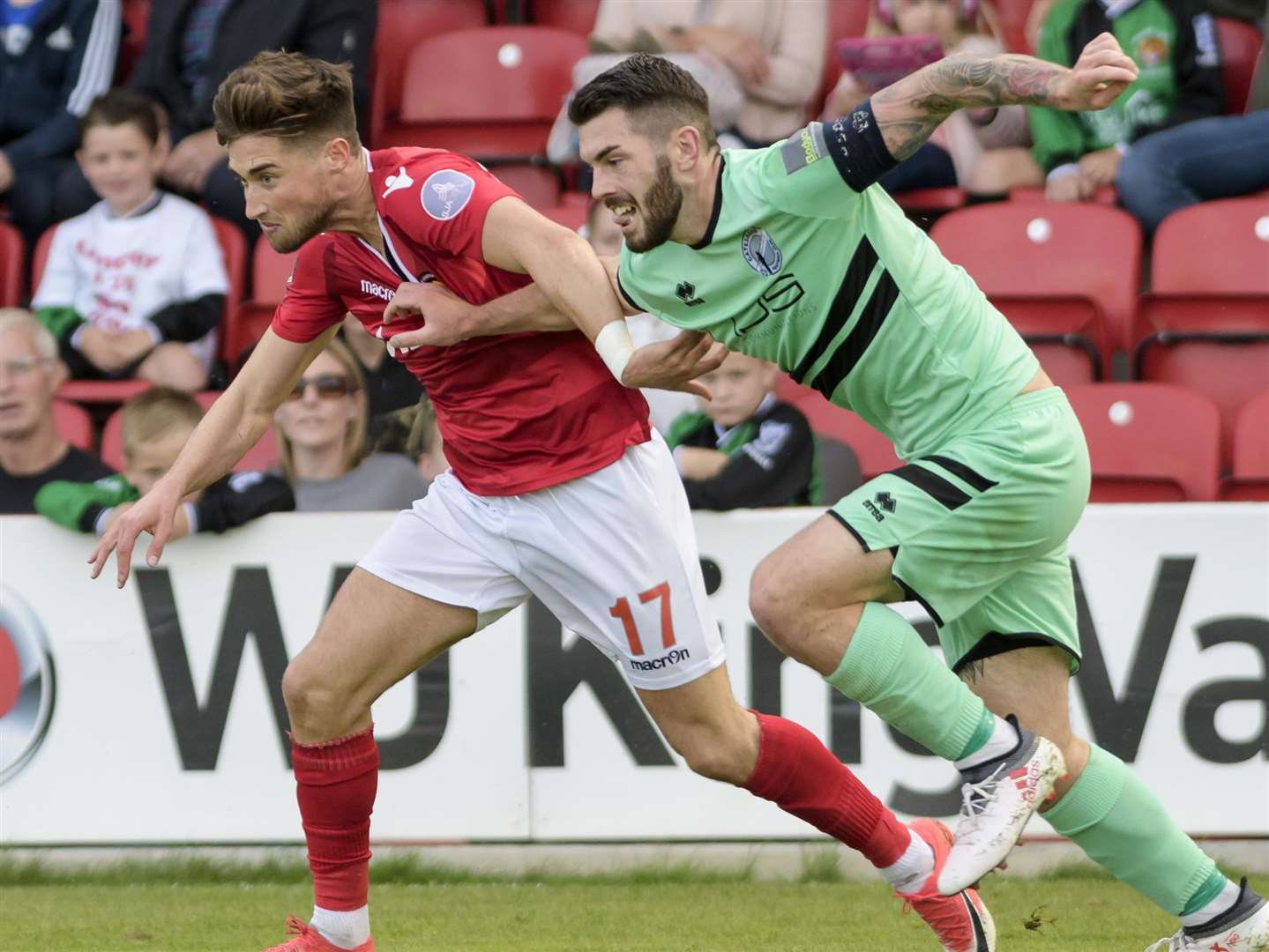 Sean Shields takes the game to Gateshead Picture: Andy Payton