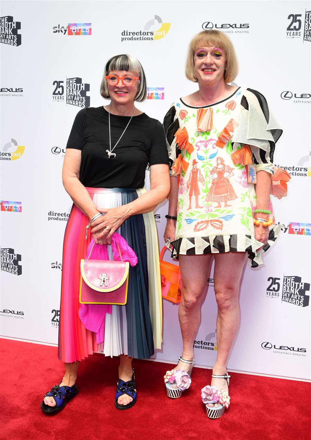 Sir Grayson Perry, right, and his wife Philippa (PA)