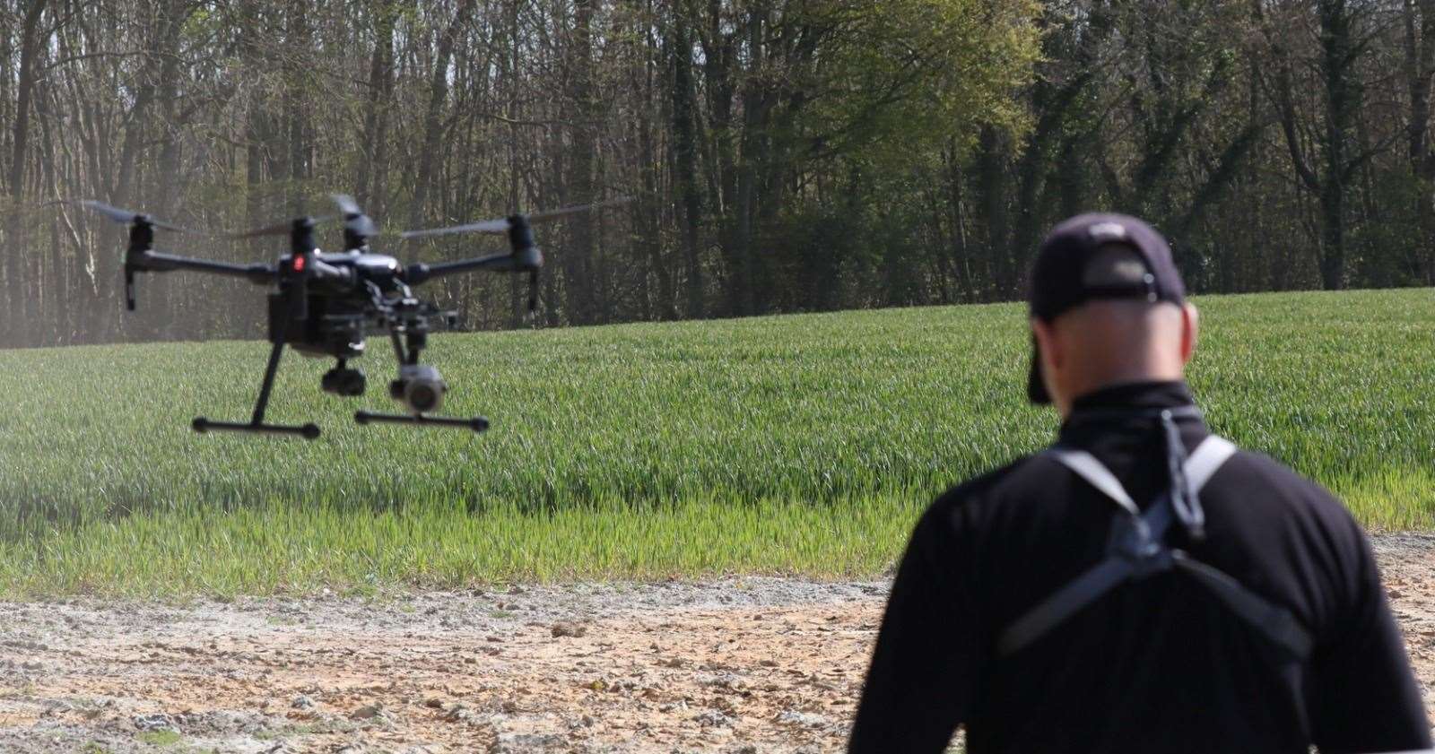 Police are using a drone as part of their investigation into the murder of PCSO Julia James. Picture: UKNIP