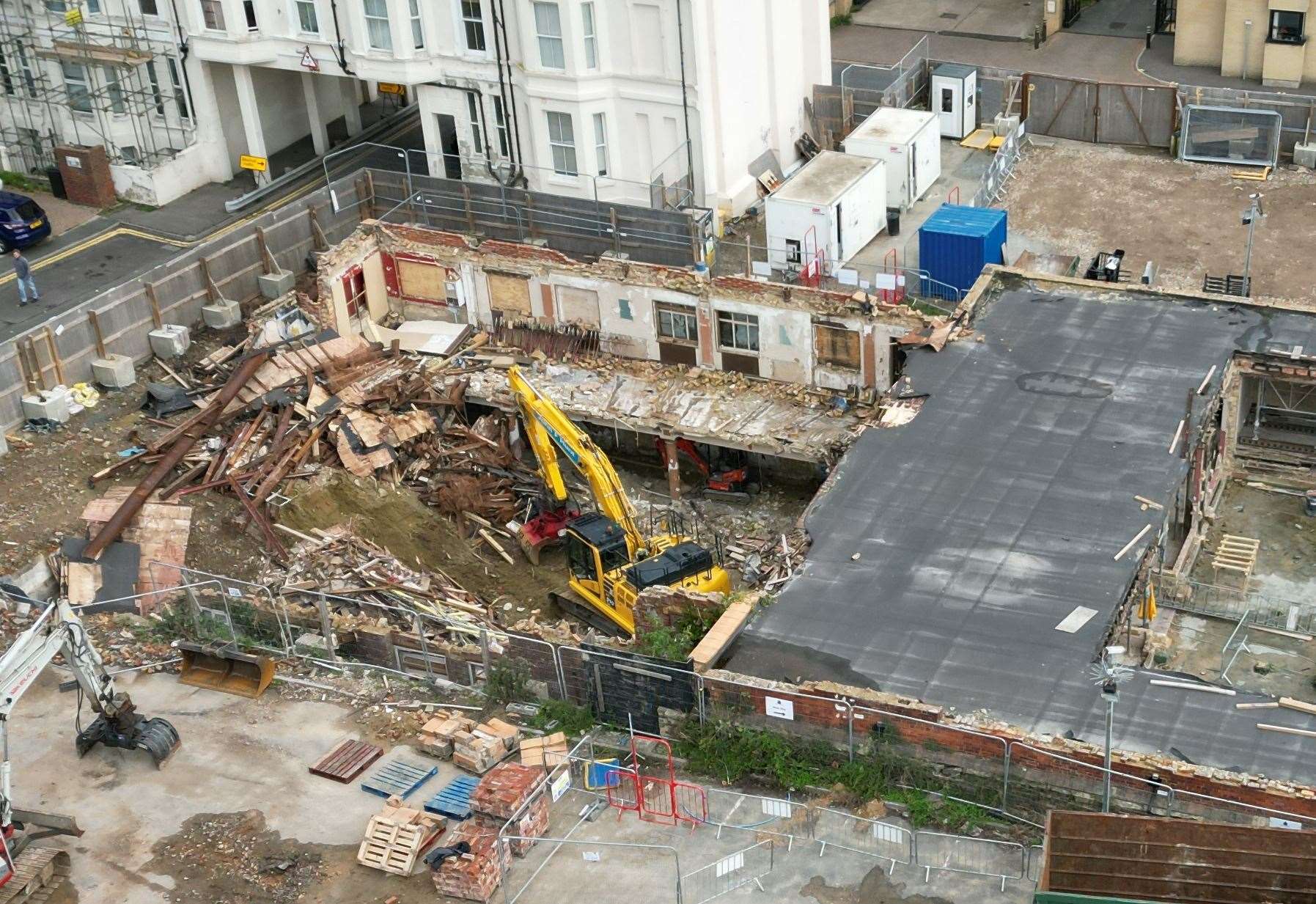 Leas Pavilion demolition in Folkestone revealed in shocking drone pictures