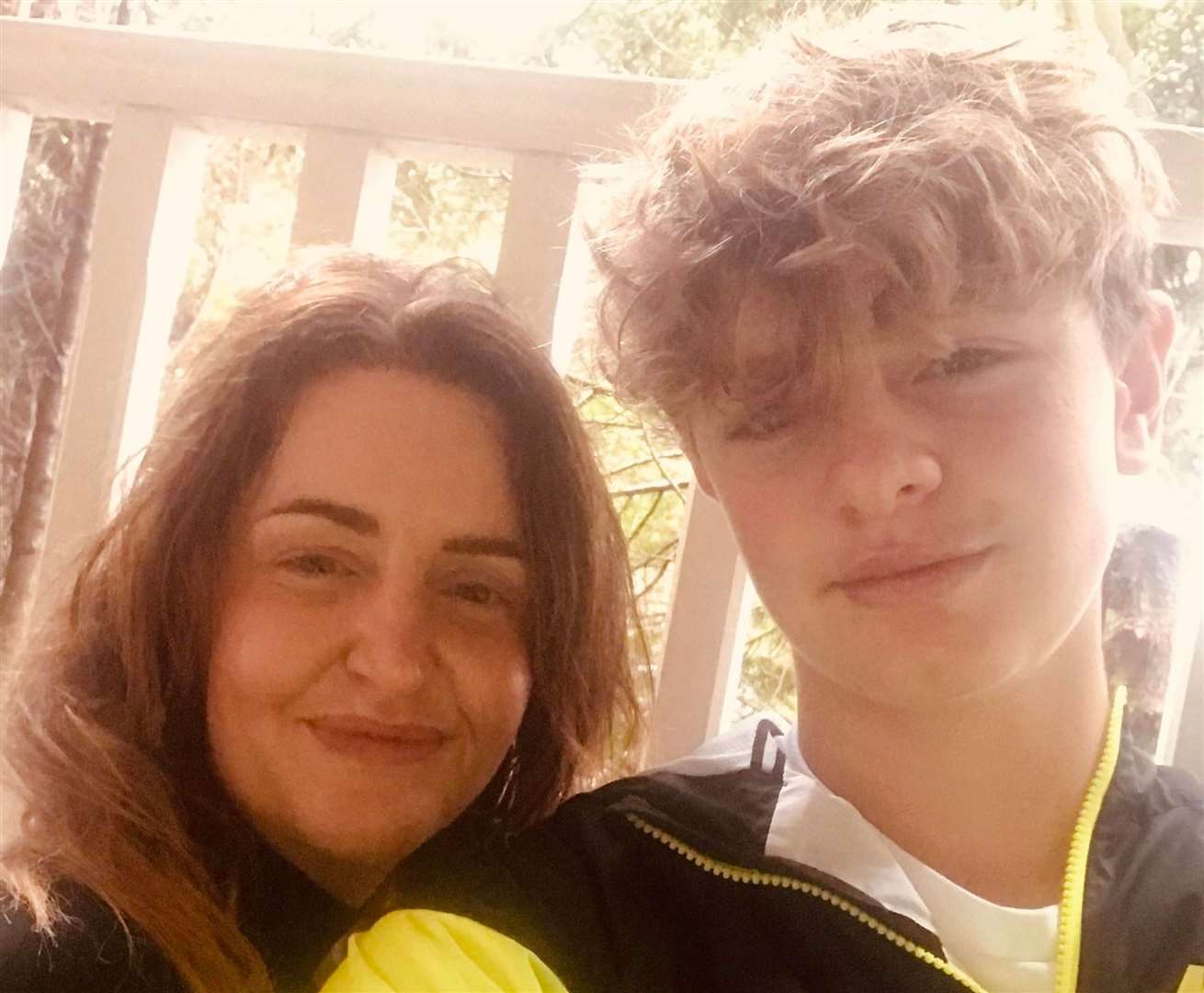 Miles Stockwell with his mum, Sarah Luckhurst. Picture: Sarah Luckhurst