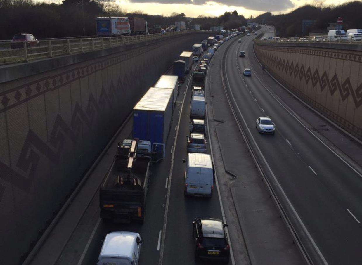 The queues on the A249. Picture: Rob Butler (7290110)