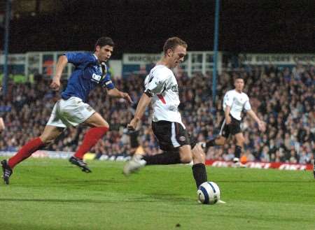 Dennis Rommedahl strikes Charlton's winner in the 77th minute. Picture: MATTHEW WALKER