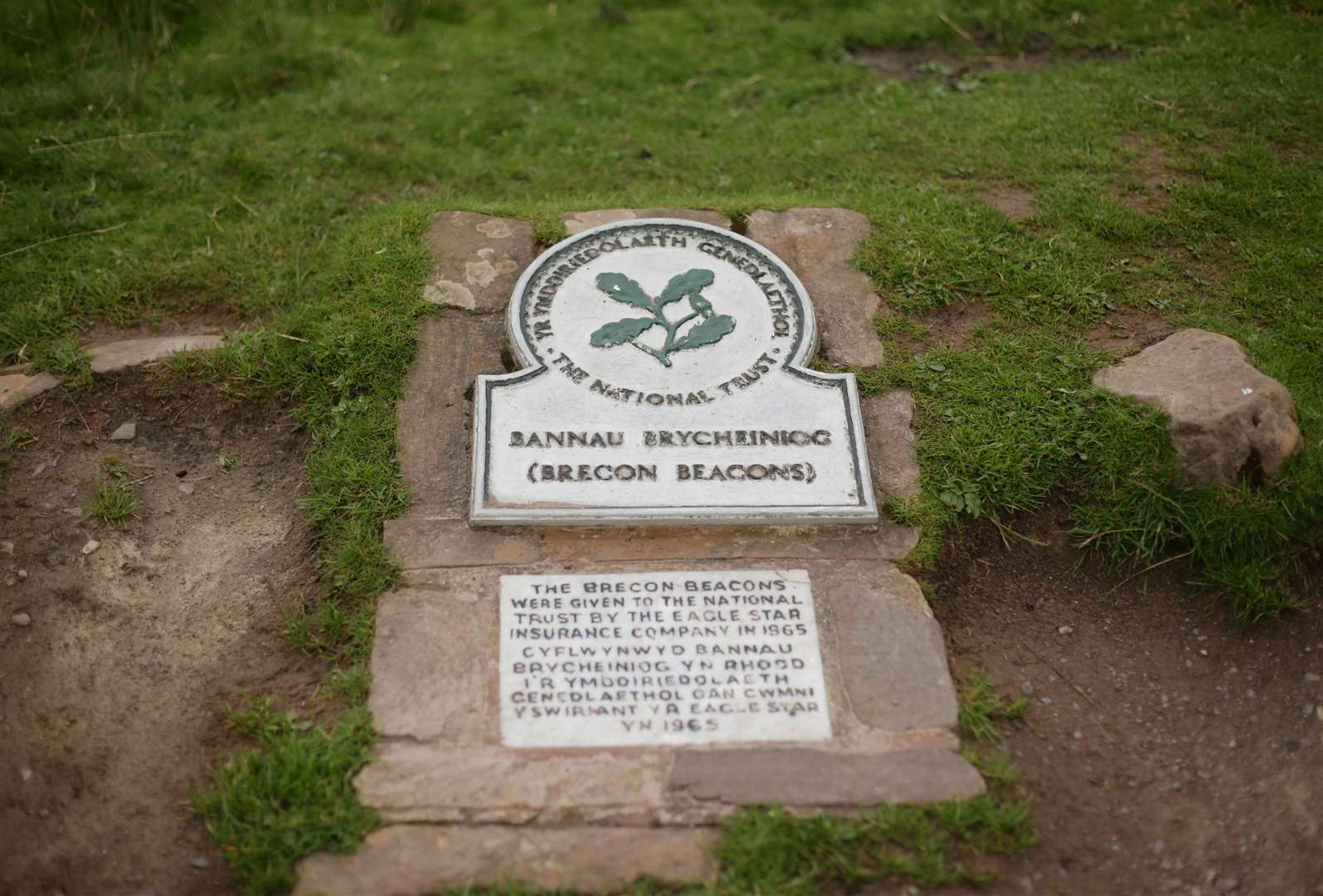 A plaque in the Brecon Beacons National Park, Wales (Yui Mok/PA)