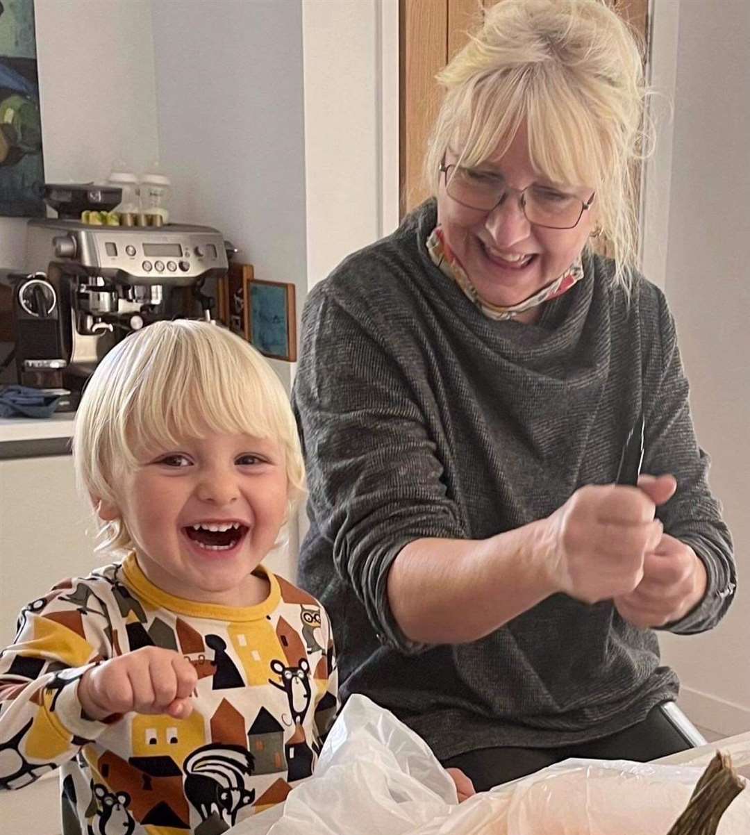 Sarah Yockney and her two-year-old grandson regularly make trips to the park together. Picture: Sarah Yockney