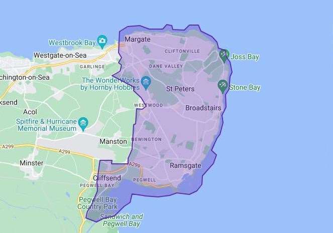 A map of the new East Thanet constituency