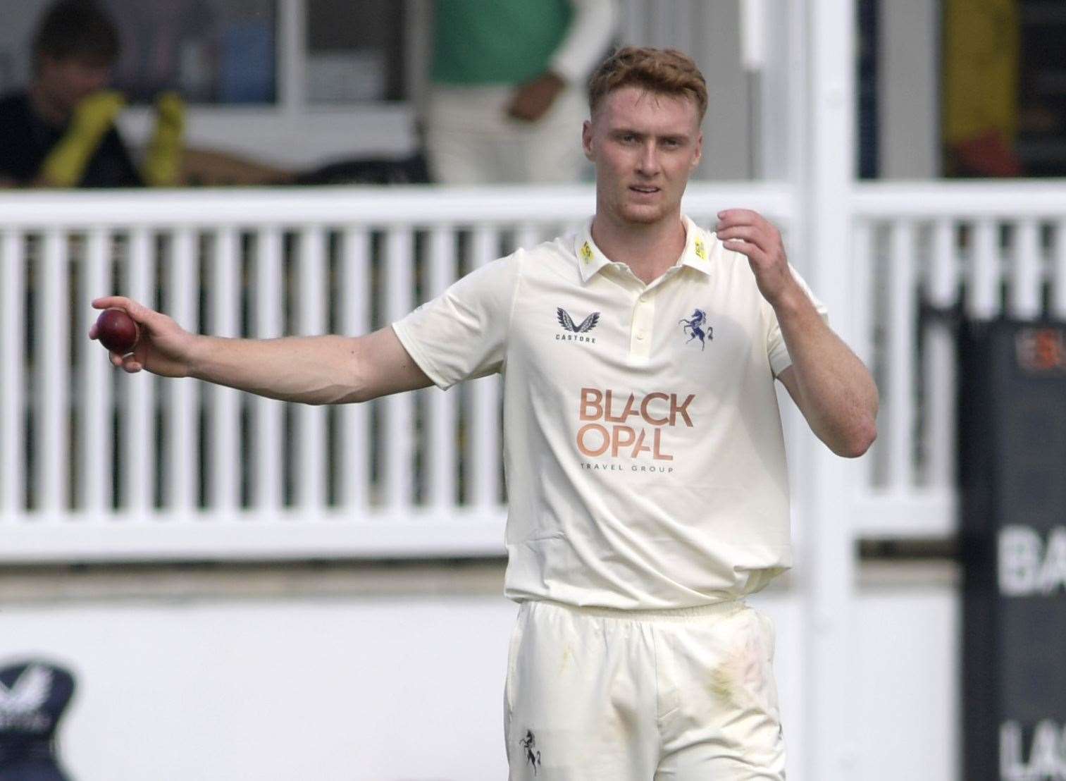 Joey Evison - was out for 99 in Kent's defeat at Warwickshire. Picture: Barry Goodwin