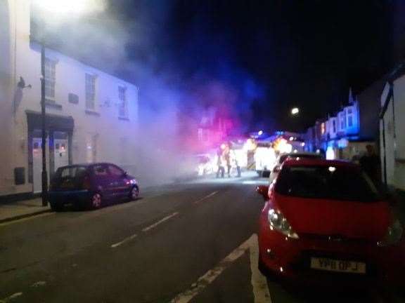 The fire broke out at a property in Mortimer Street. Picture: Fran Lawrence