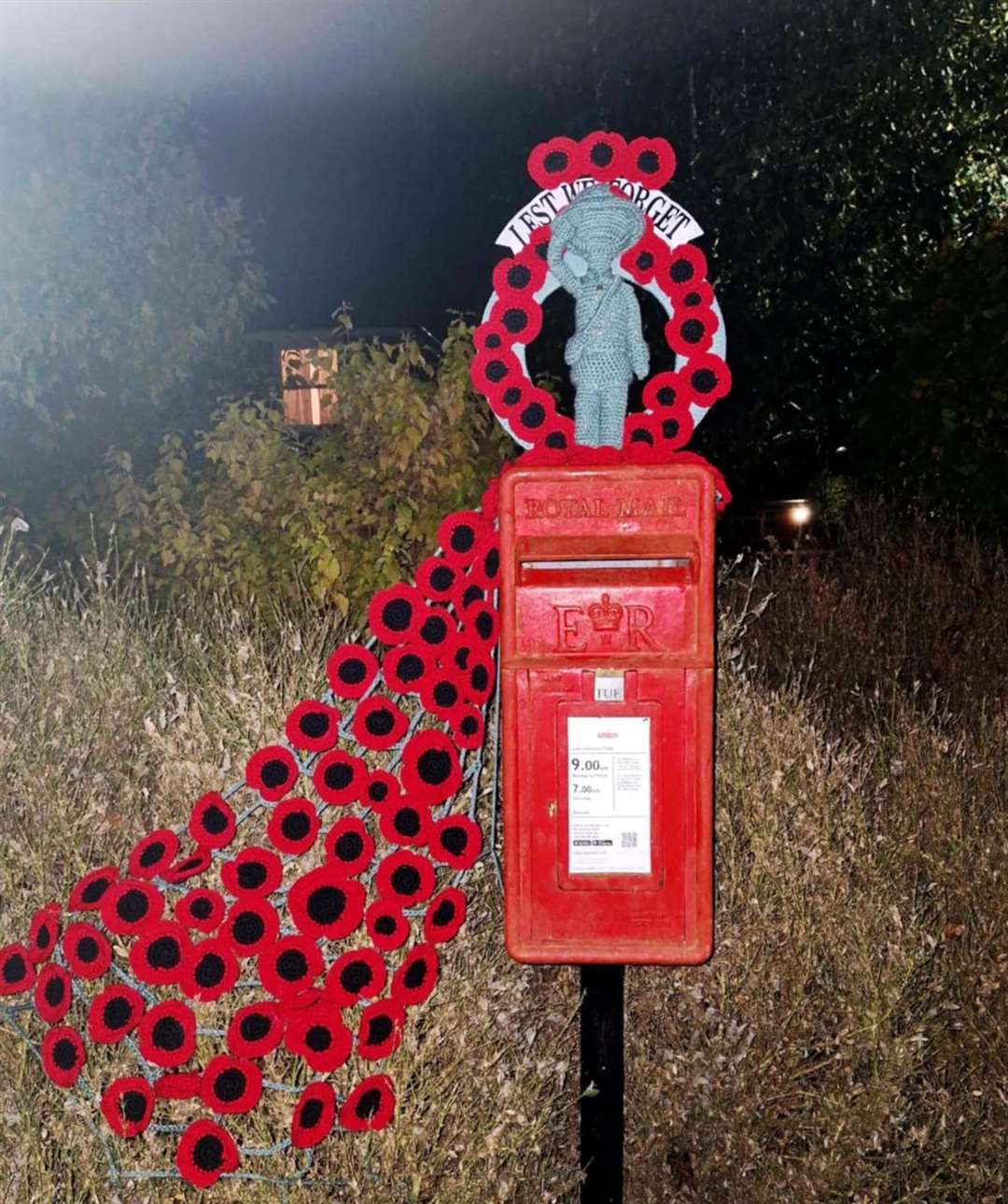 Sandra Simpson has been making the postbox toppers for more than three years but says feels she won't be doing it anymore. Picture: Sandra Simpson