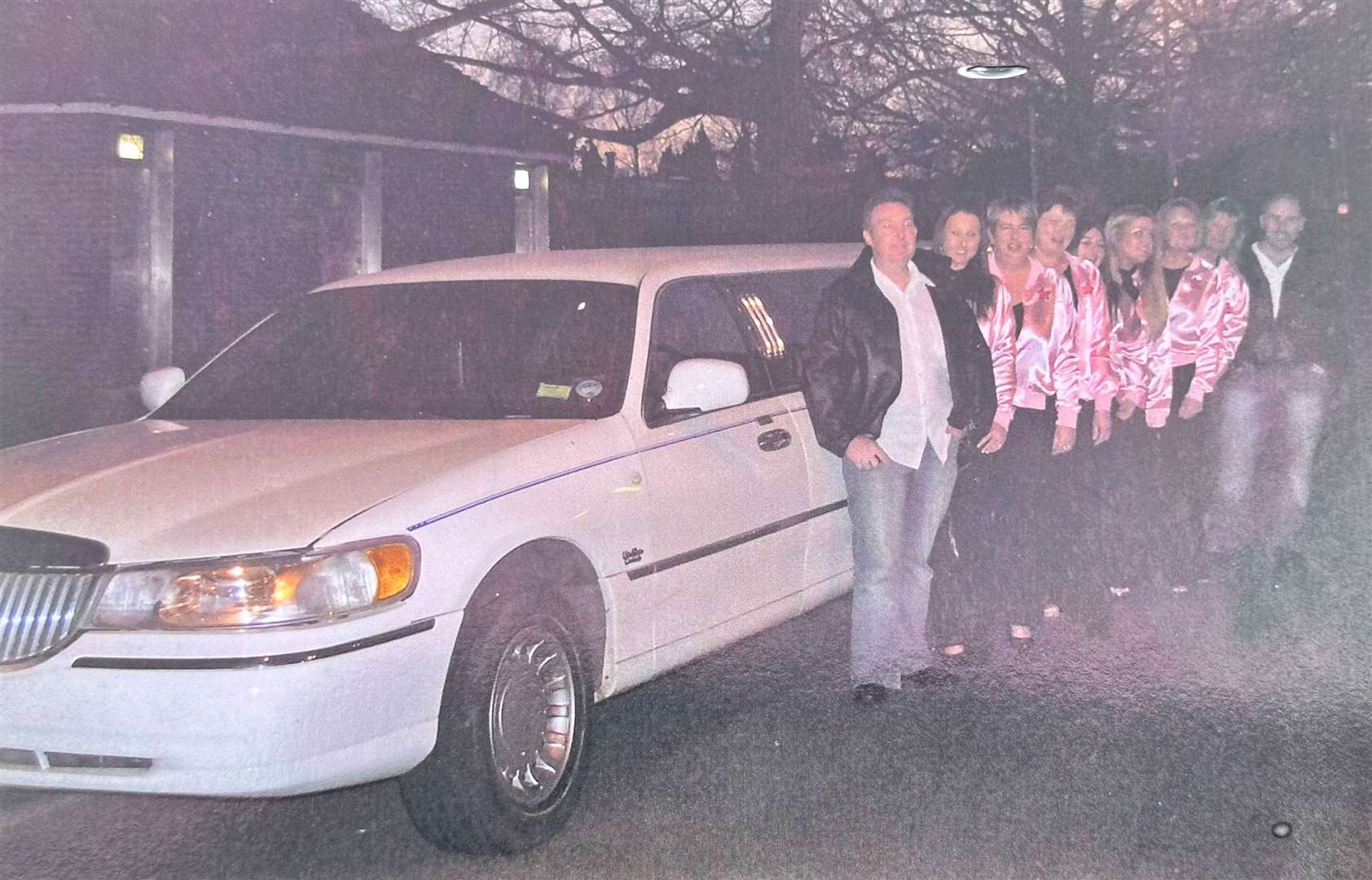 Kevin Foreman with his staff when he took them to see a show in London in a limo