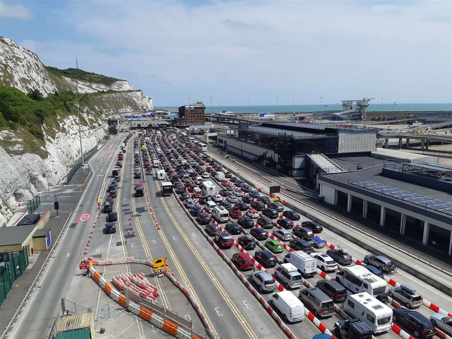 The entrance to the Port of Dover this afternoon. Picture: Sam Lennon
