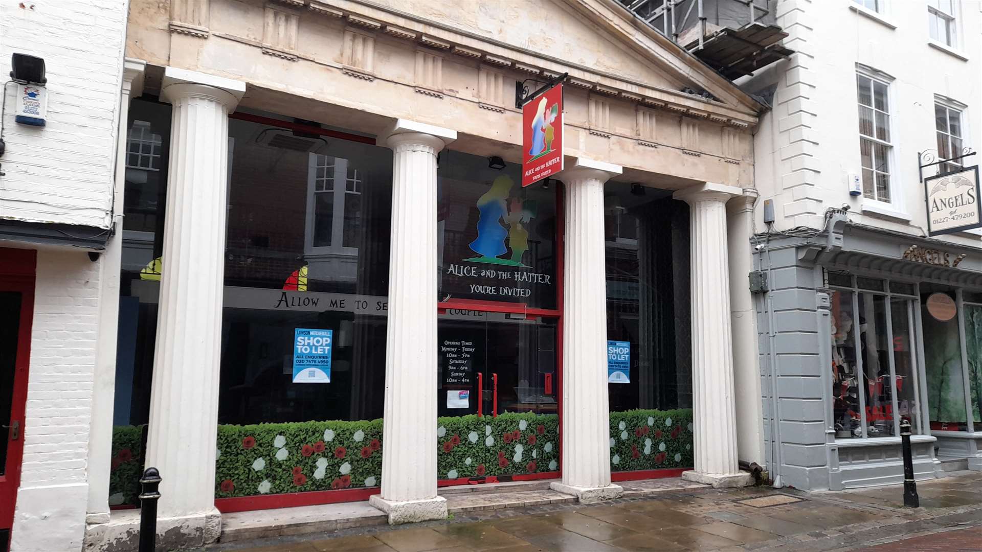 Alice and the Hatter tearooms is currently bare