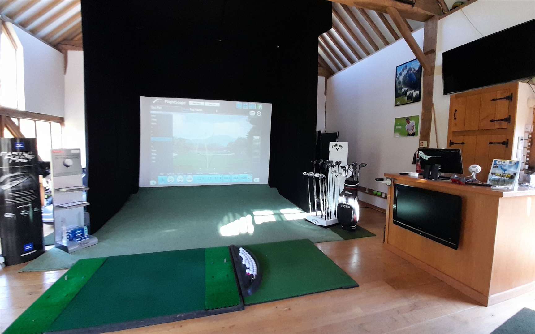 Paul Foston converted one of the Normandy Barns at Appletrees into a state-of-the-art indoor practice facility. Picture: Angela Foston