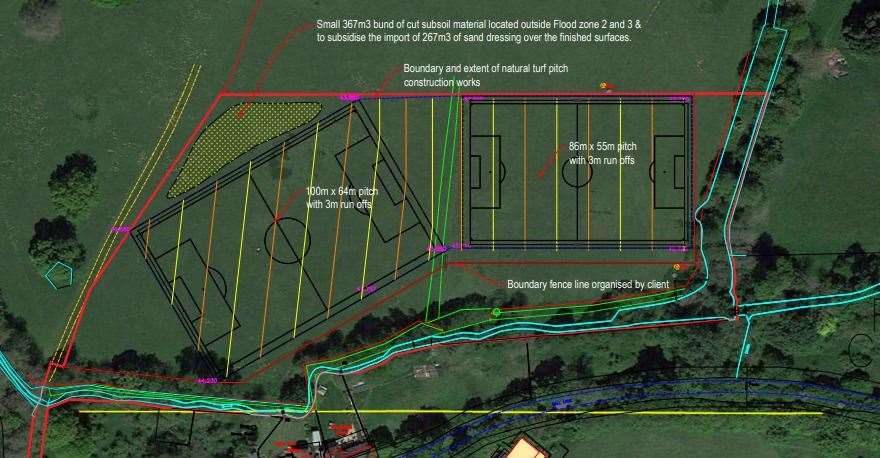 The pitches will be built next to a public footpath