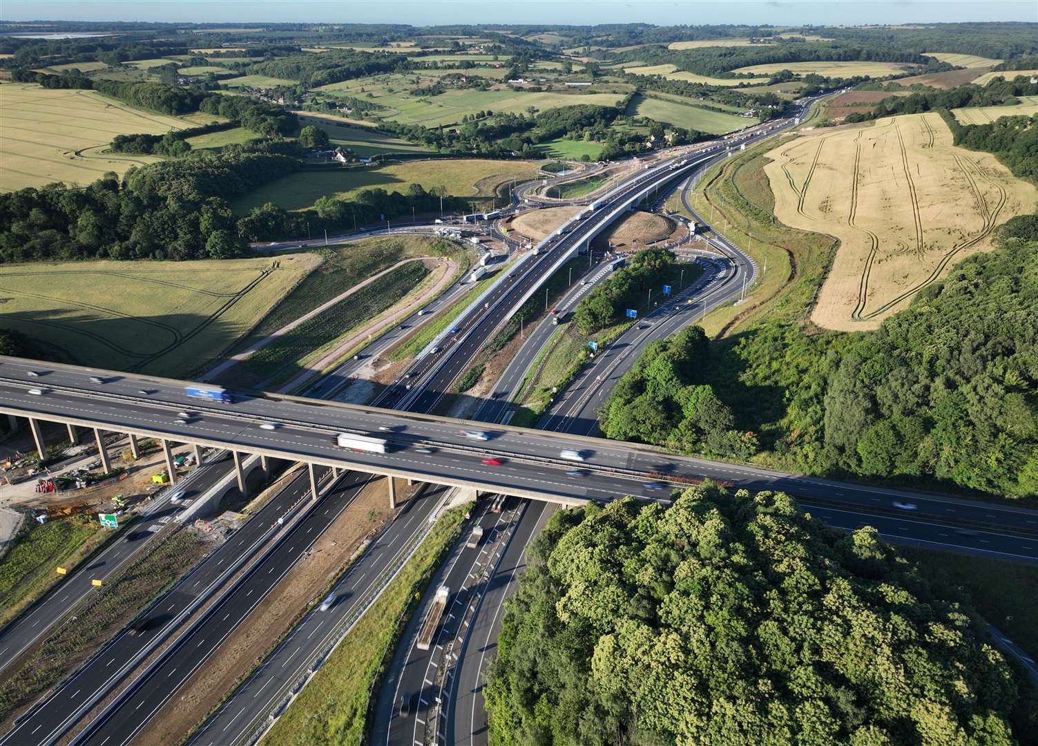 The Stockbury flyover welcomed its first drivers in July. Picture: Phil Drew