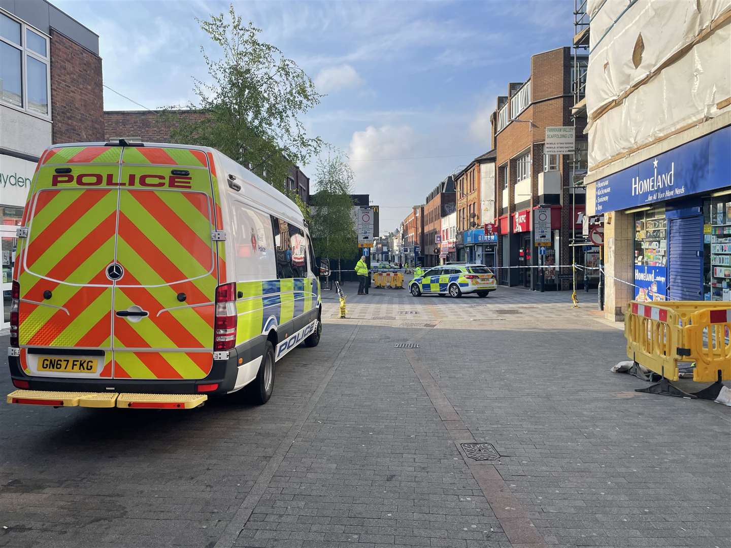 Police are in Week Street Maidstone after a stabbing near the KFC restaurant (56244337)