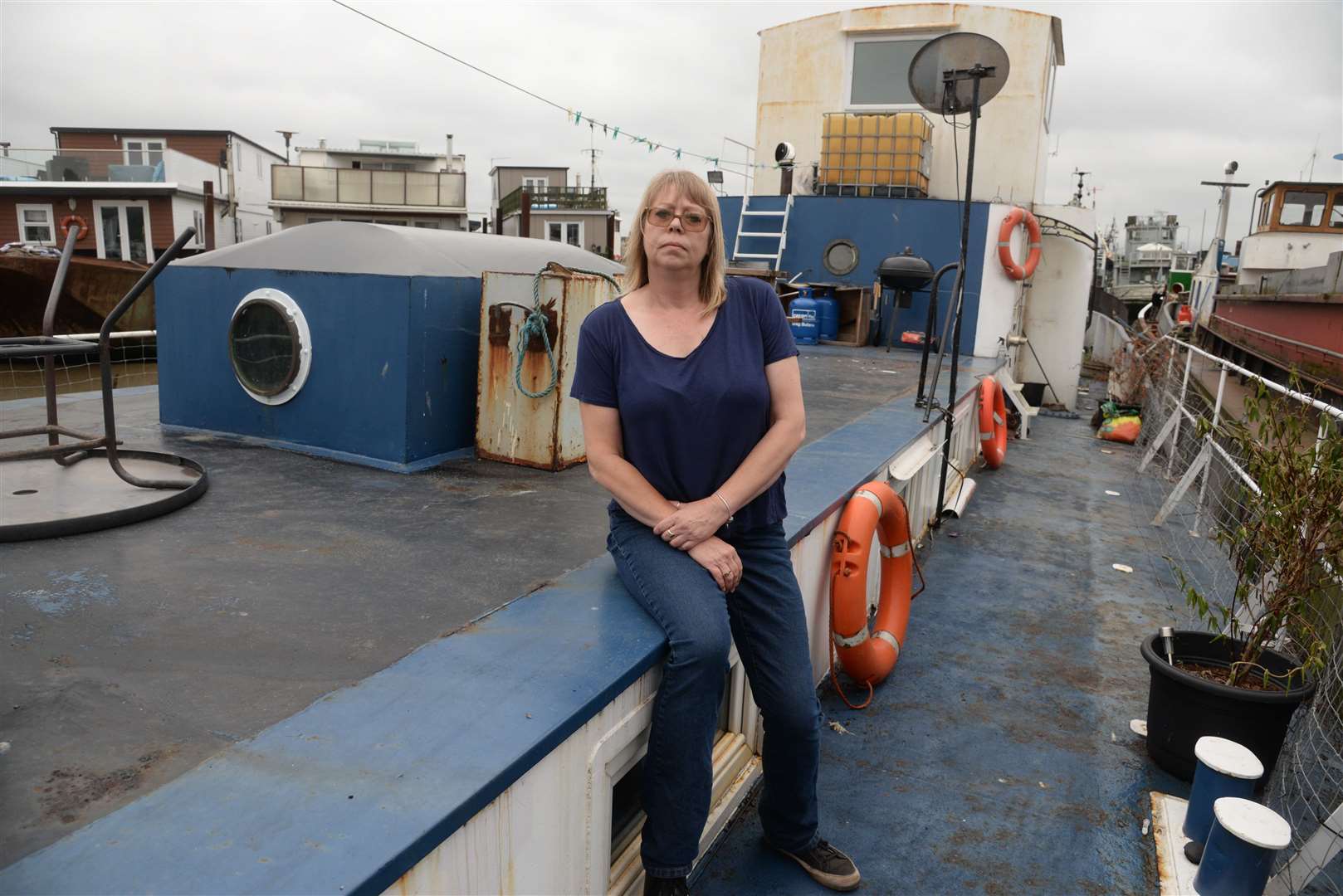 Michelle Edwards on board The Aquatic at Port Werbergh, Hoo