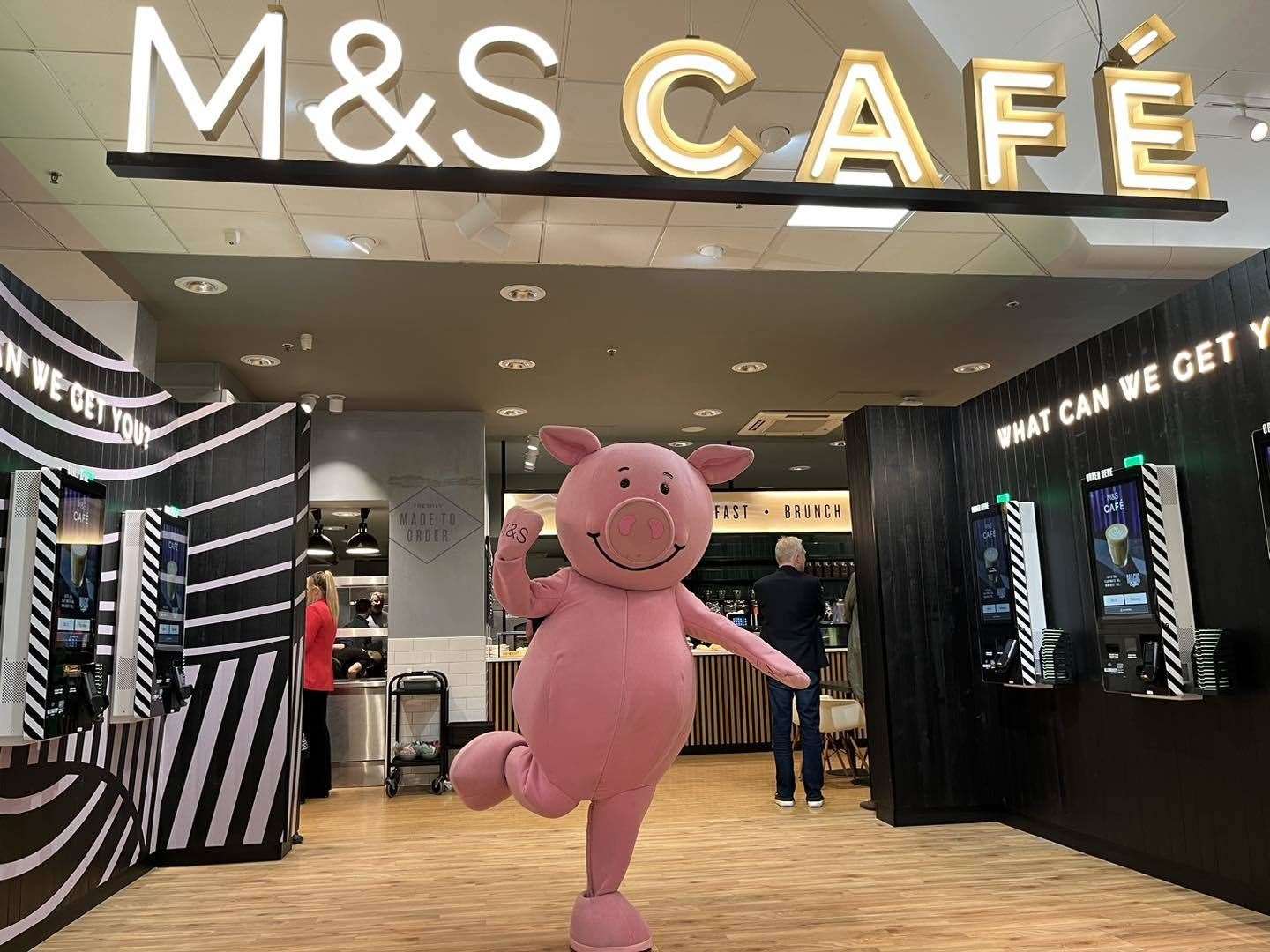 Percy Pig at the new M&S Café at Hempstead Valley in Gillingham. Picture: M&S - Hempstead Valley