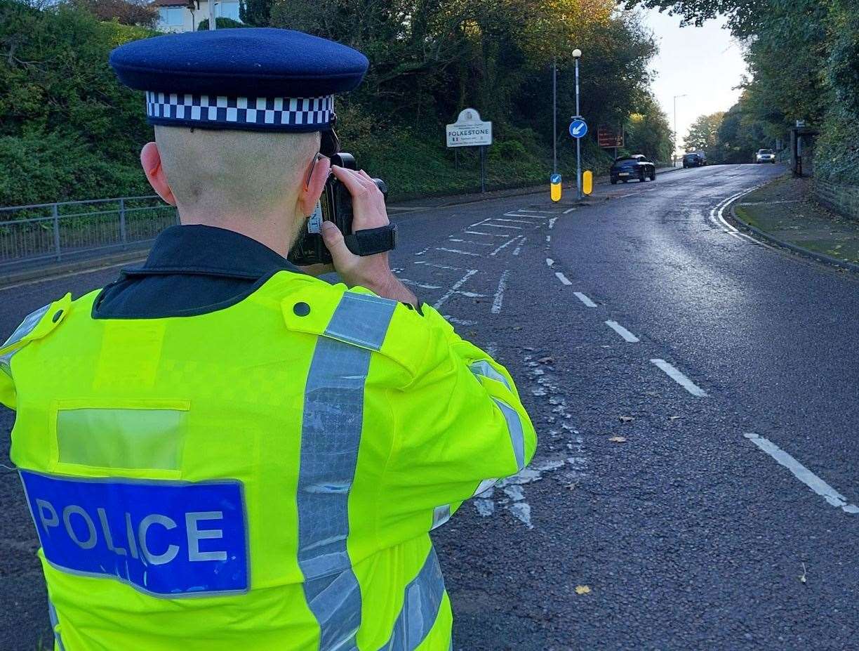 Officers carried out road checks in Folkestone on Tuesday. Picture: Kent Police