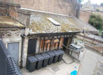 The current bin store at the Prince of Wales, Railway Street, Chatham