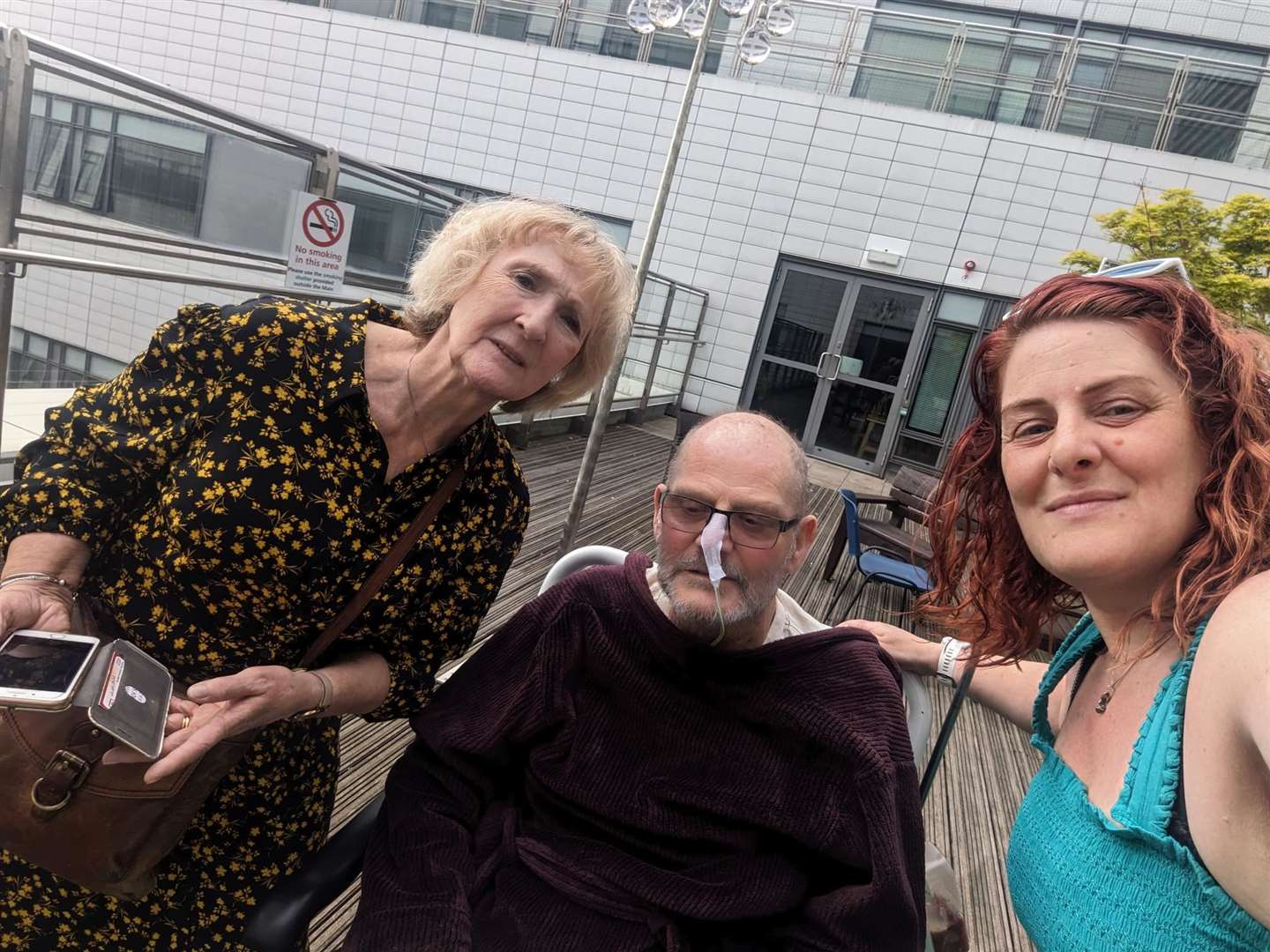 Stephanie Field with her parents Christine and Paul Halstead (Handout/PA)