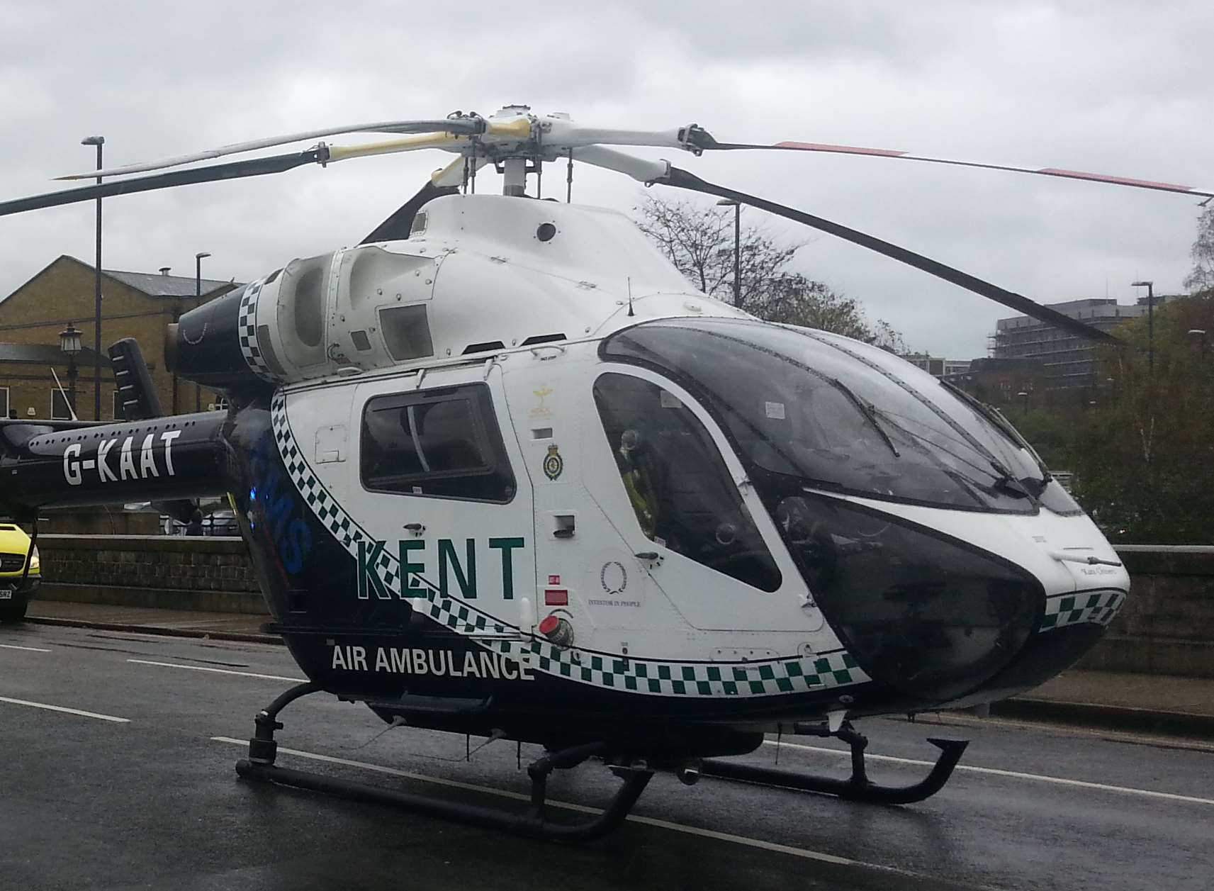 An air ambulance was called to the scene. Stock image