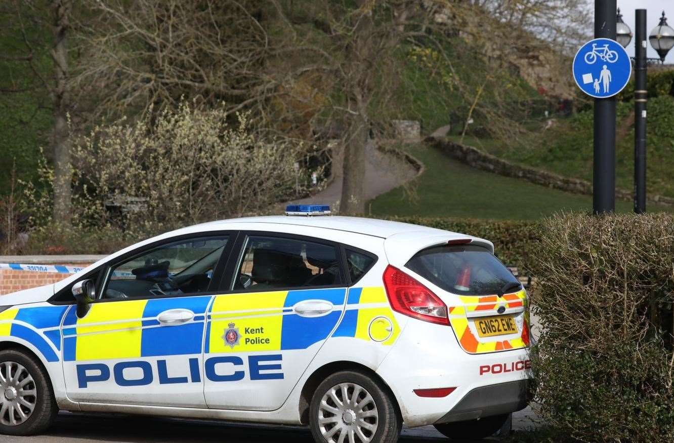 Part of Tonbridge town centre is closed off today after a stabbing, with police on the scene Picture: UK News in Pictures