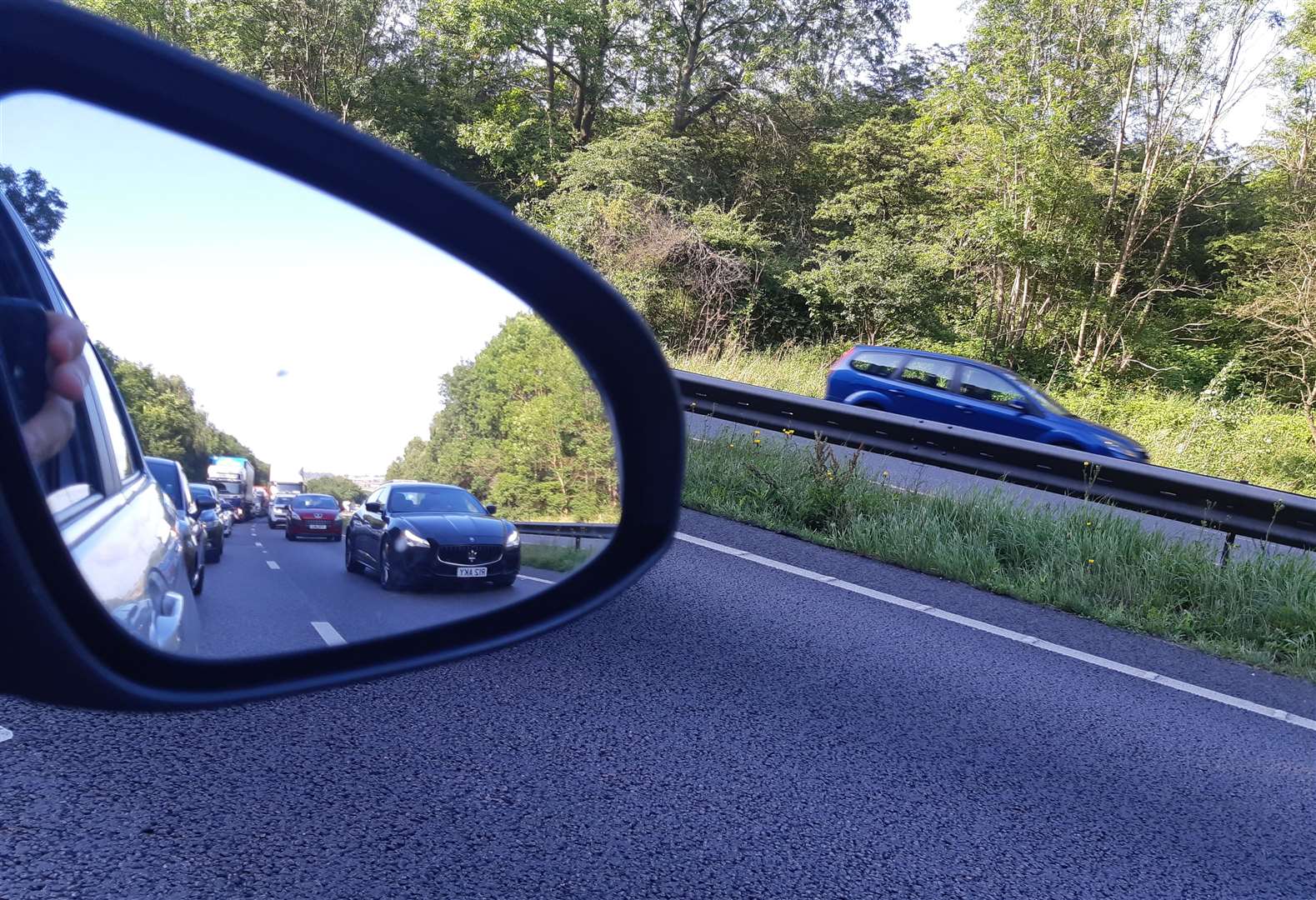 Traffic is queuing. Stock image