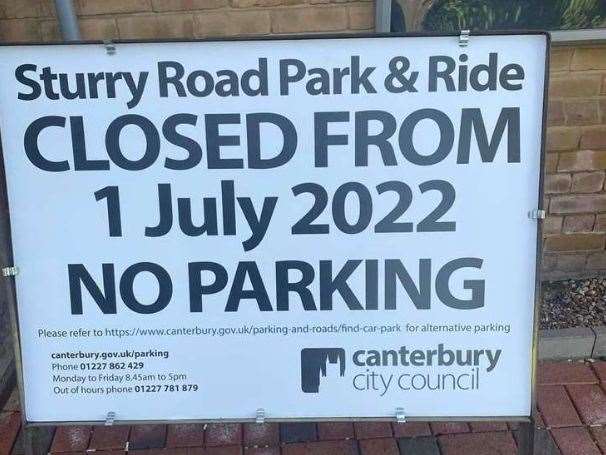 The Sturry Park and Ride shut in July last year.