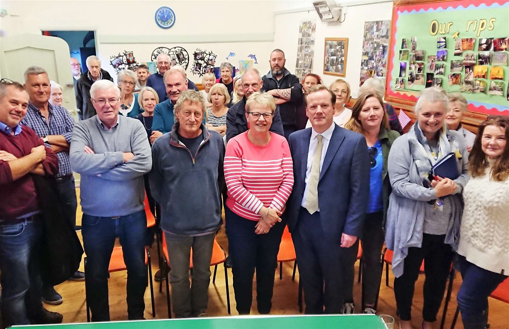 Mr Elphicke with Nonington residents, meeting over road dangers.Picture: Office of Charlie Elphicke MP